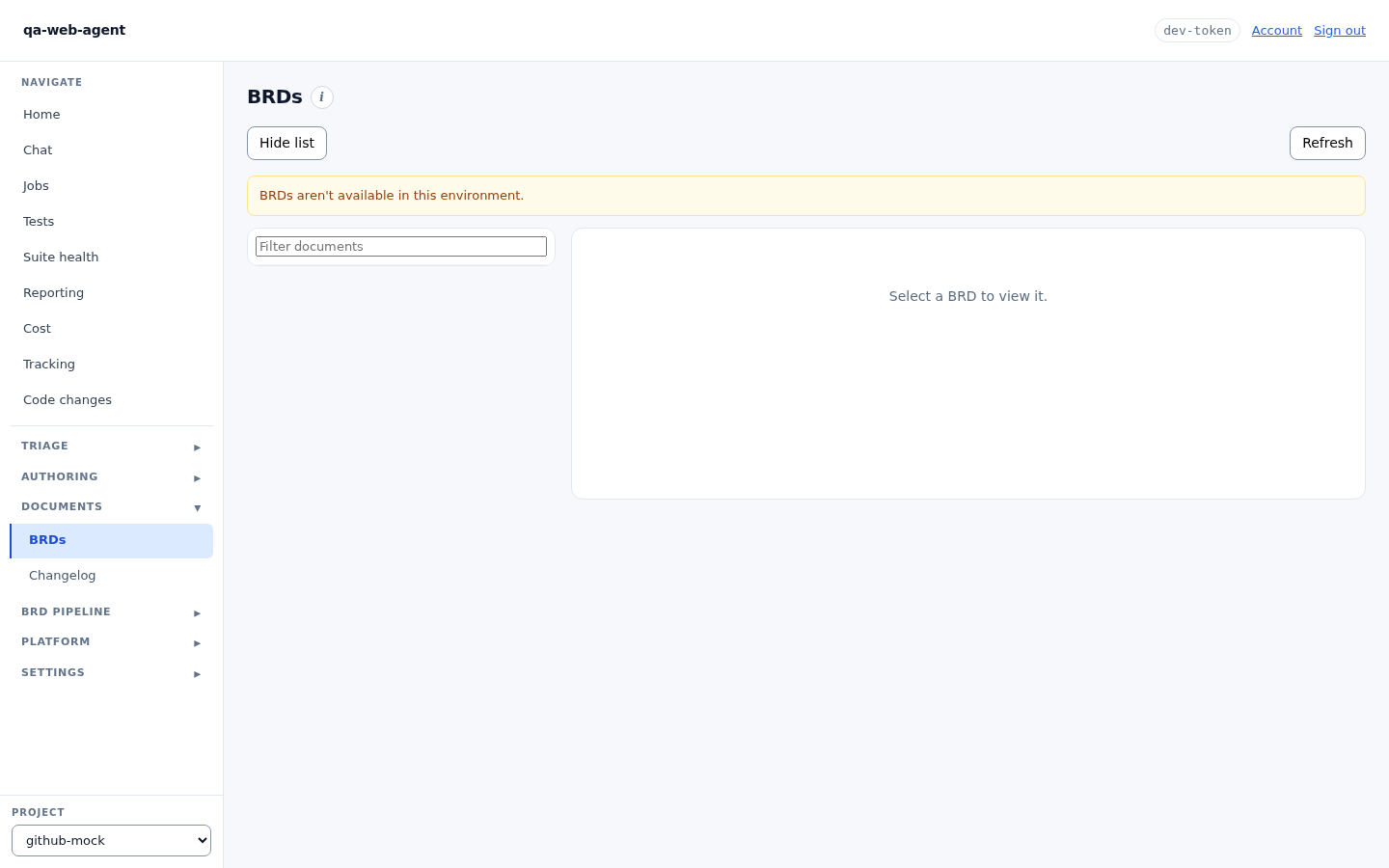 Dashboard screenshot for the Document group